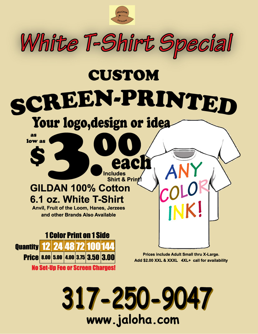 white t-shirt flyer